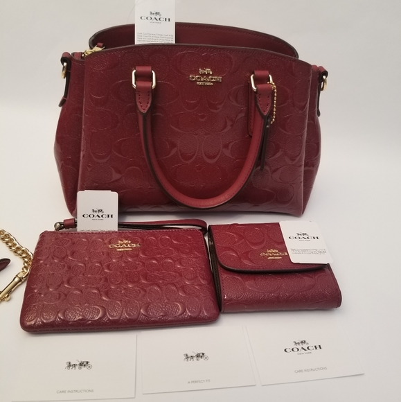 3PCS COACH SIGNATURE SET BAG + WRISTLET + WALLET - Picture 14 of 14